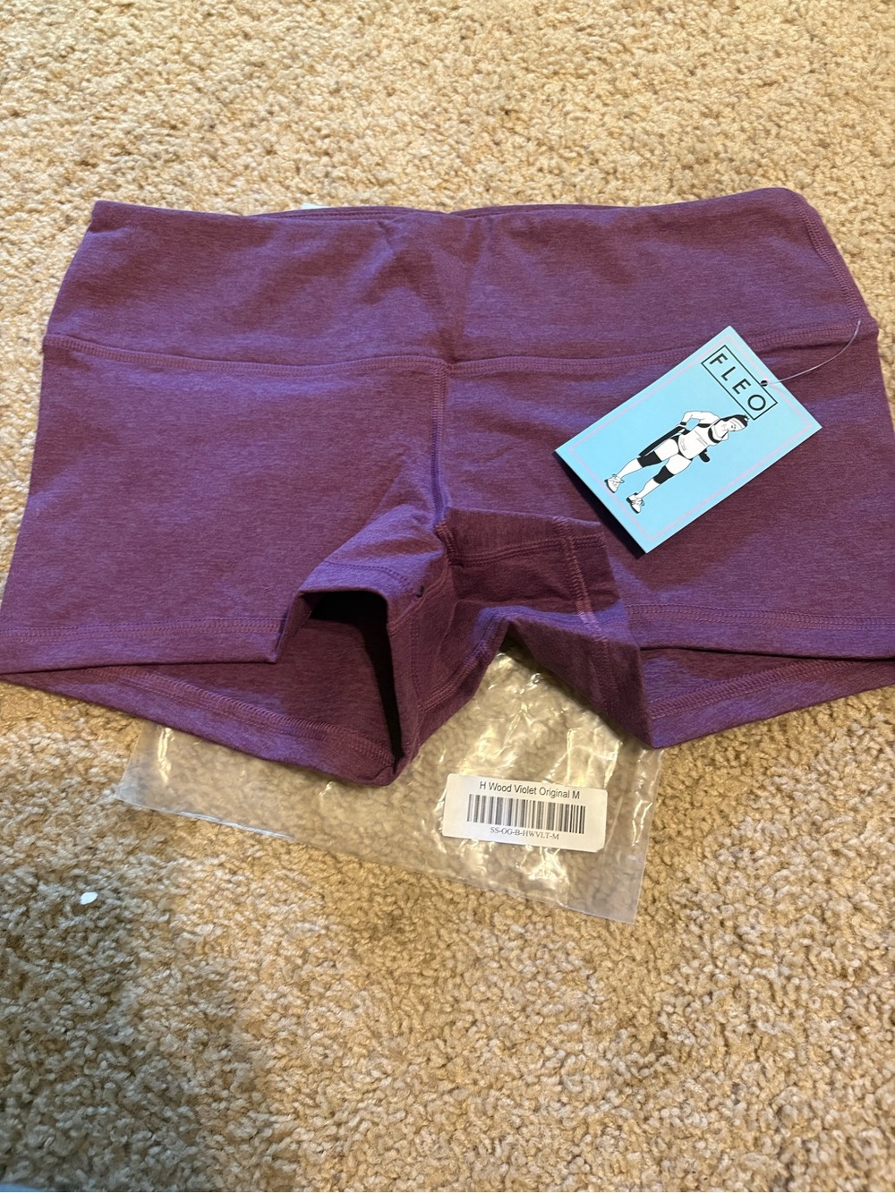 Fleo High-Rise Violet Seamless Athletic Shorts